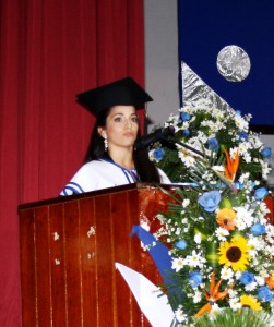 La licenciada Mirley Salas Acto de Grado noviembre 2012