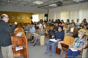 Mariano Herrera, conferencista invitado a disertar sobre políticas públicas en la calidad de la educación (Fotografía: R. Pico)