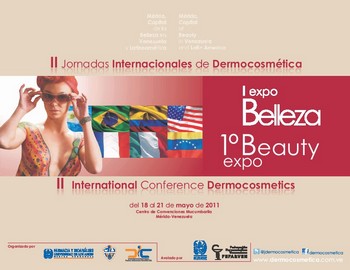 Cartel oficial de las II Jornadas Internacionales de Dermocosmética ULA 2011 (Afiche: Cortesía)